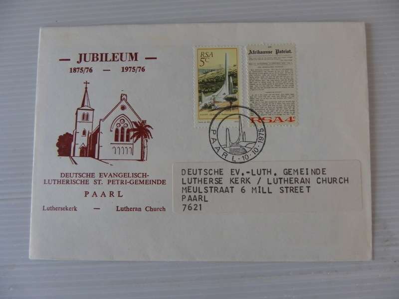 RSA (1975) - Lutheran Church Jubileum Illustrated FDC