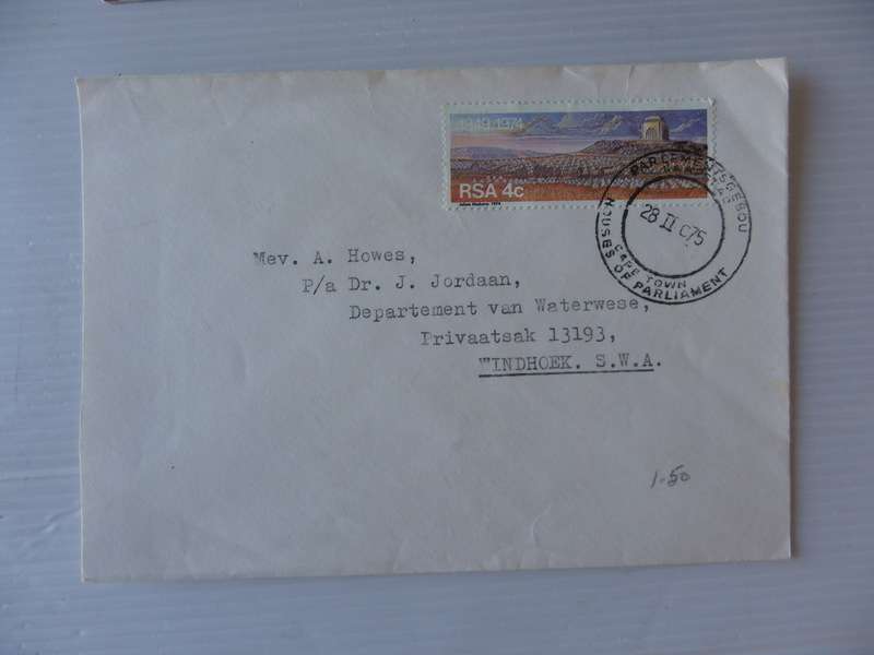 RSA (1975) - Old Letter with Parliament Cancel