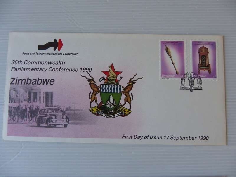 Zimbabwe (1990) - 36th Commonwealth Conference Illustrated FDC