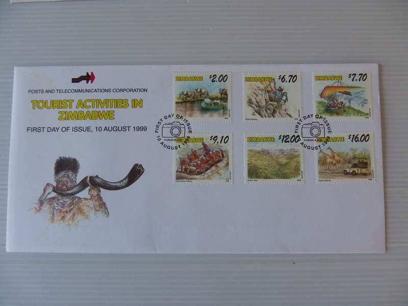 Zimbabwe (1999) - Tourist Attractions in Zimbabwe Illustrated FDC