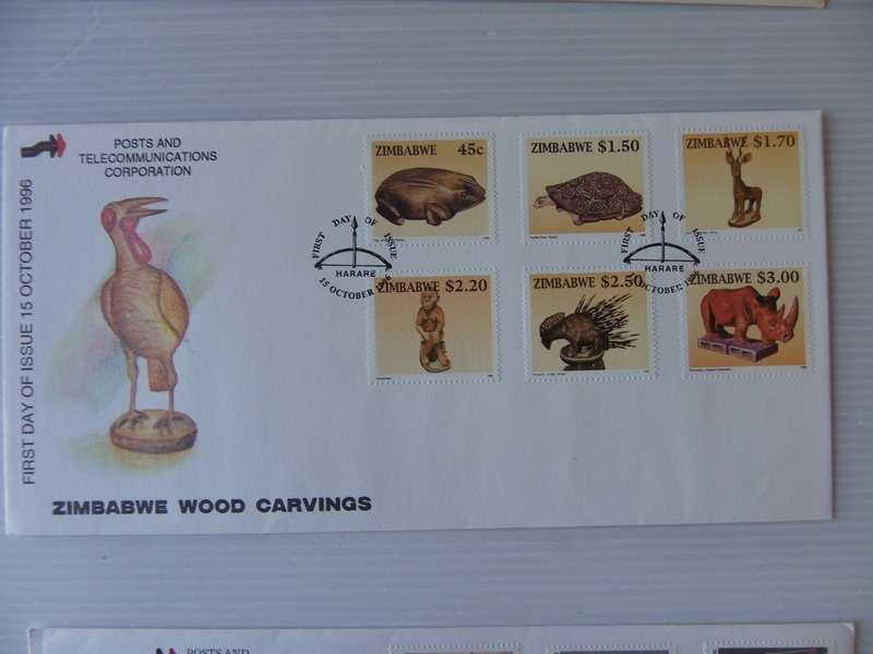 Zimbabwe (1996) - Wood Carvings Illustrated FDC