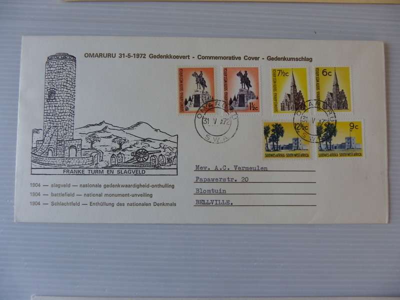SWA (1972) - Omaruru Commemorative Illustrated FDC