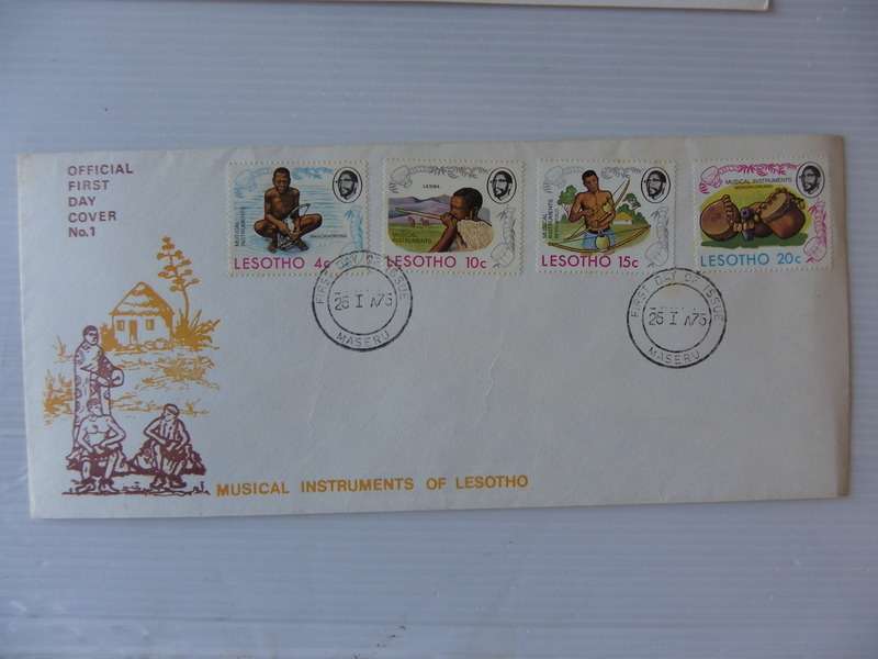 Lesotho (1975) - Musical Instruments Illustrated FDC