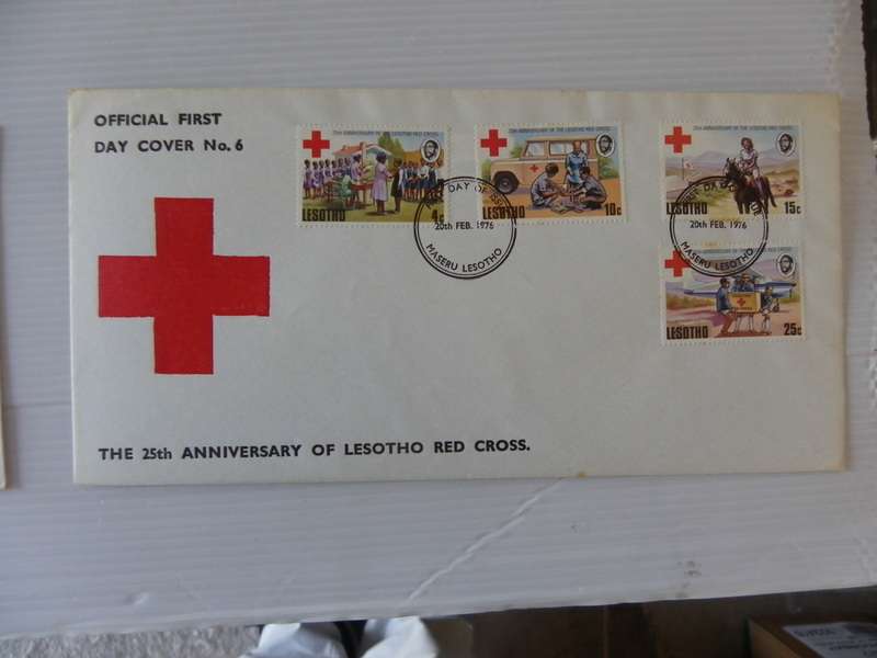 Lesotho (1975) - 25th Anniversary of Red Cross Illustrated FDC