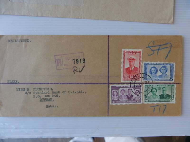 Bechuanaland (1947) - Royal Visit Private FDC