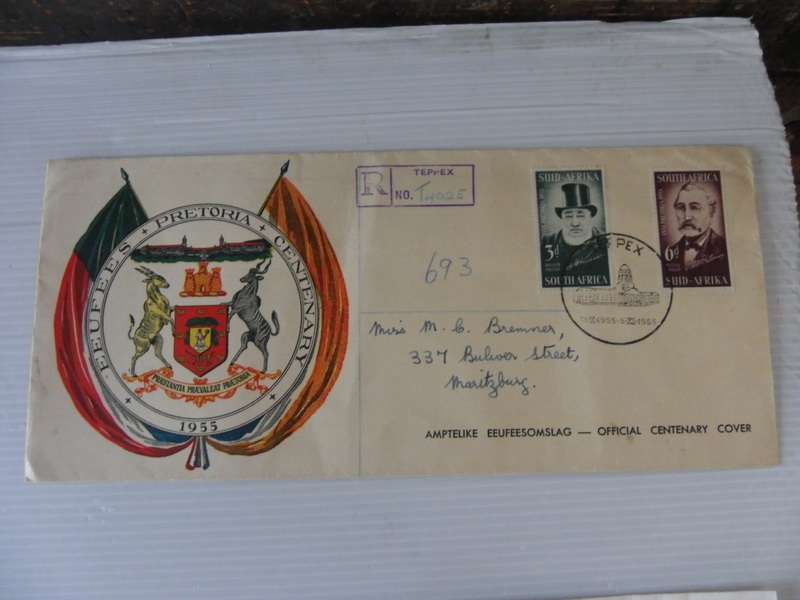 Union (1955) - Centenary of Pretoria Illustrated FDC