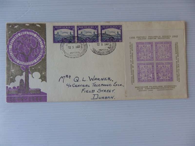 Union (1948) - Philatelic Exhibition Illustrated FDC