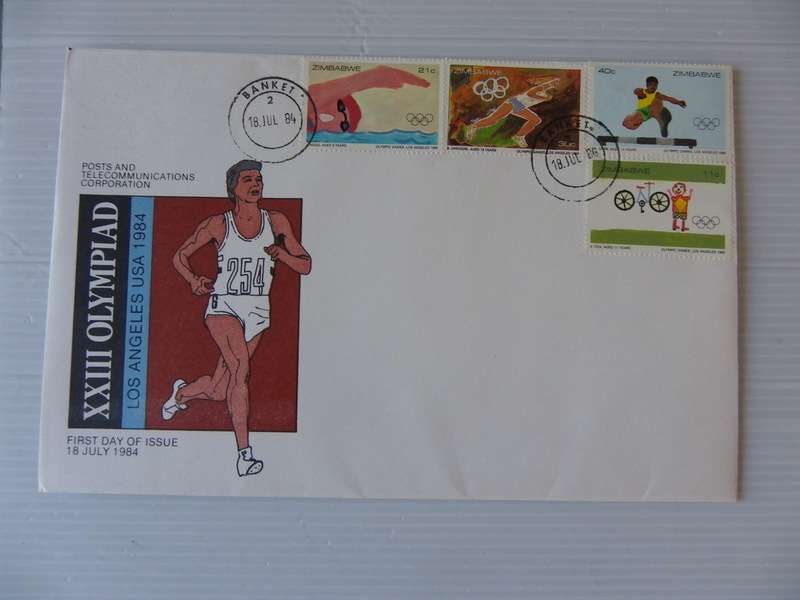 Zimbabwe (1984) - Los Angeles Olympic Games Illustrated FDC