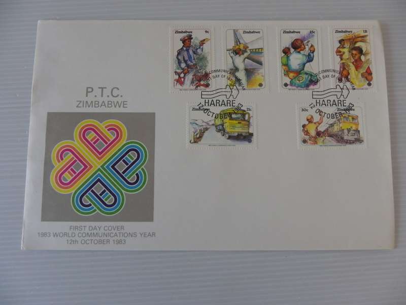 Zimbabwe (1983) - World Communications Year Illustrated FDC
