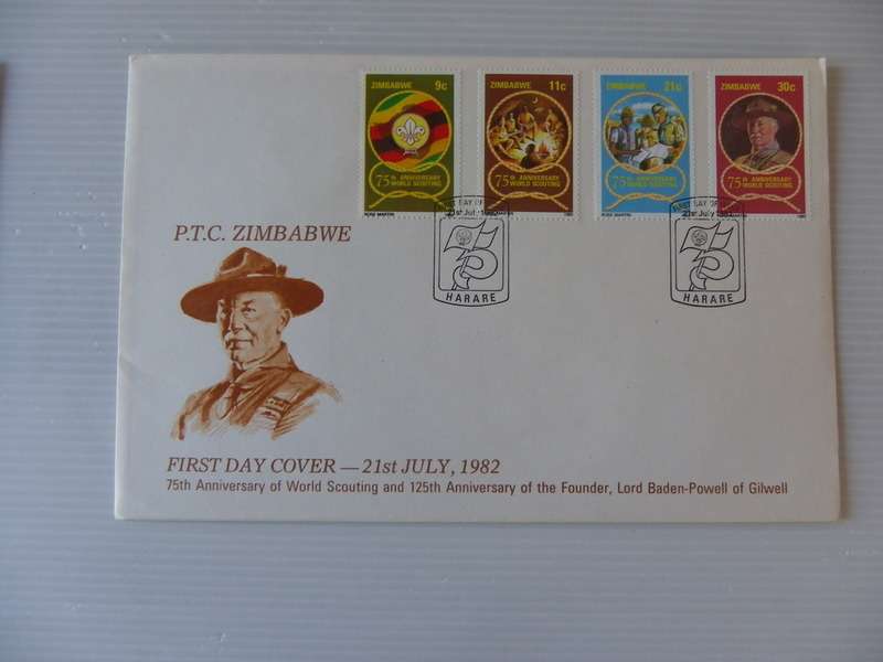 Zimbabwe (1982) - 75th Anniversary of Boy Scouts Illustrated FDC
