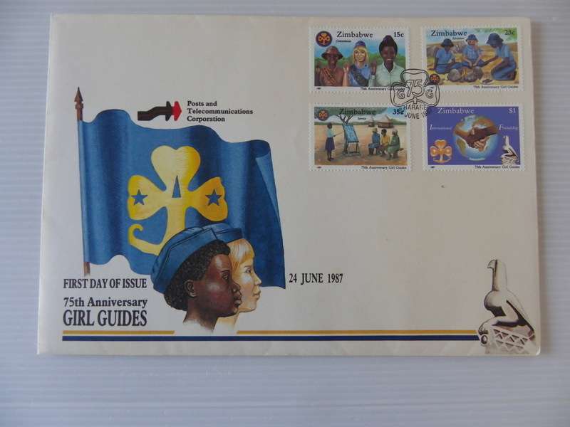 Zimbabwe (1987) - 75th Anniversary of Girl Guides Illustrated FDC