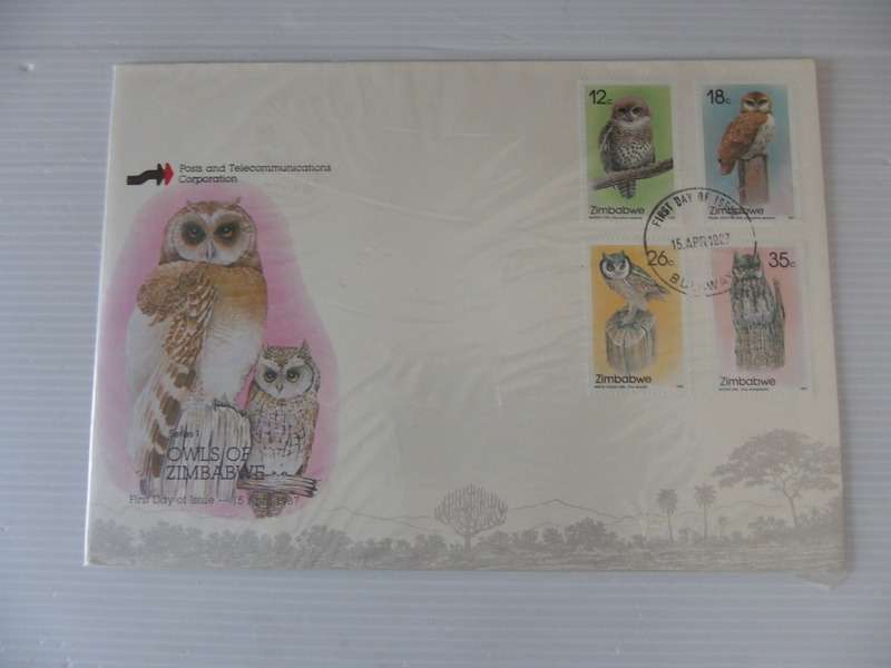Zimbabwe (1987) - Owls of Zimbabwe Illustrated FDC