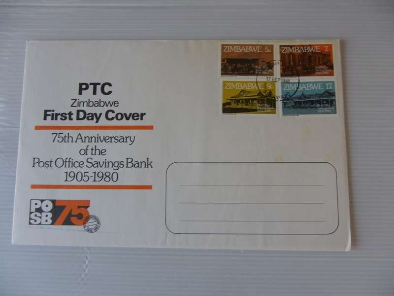 Zimbabwe (1980) - 75th Anniversary of Savings Bank Illustrated FDC