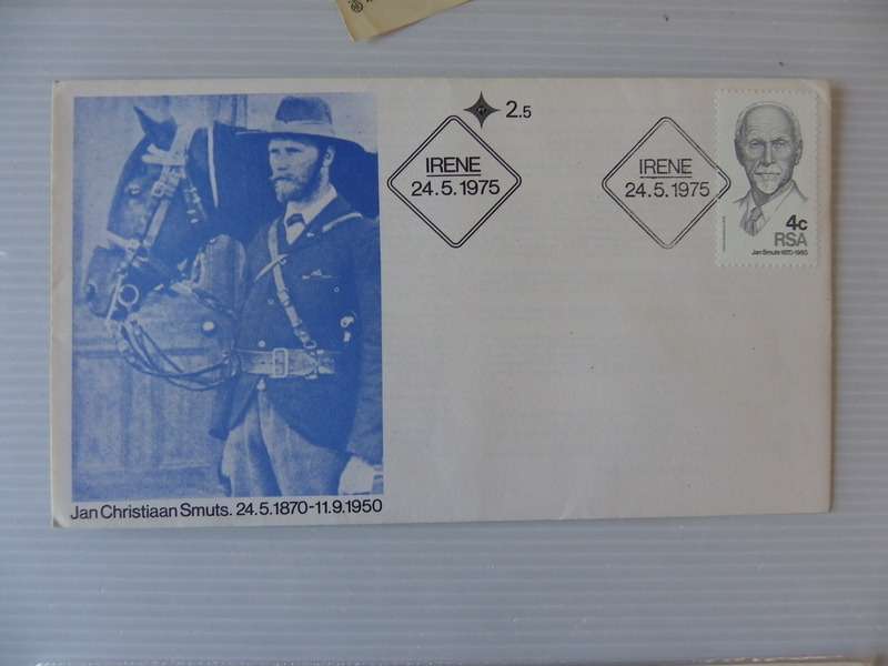 RSA 2.05 (1975) - 105th Anniversary of the Birth of J Smuts FDC with Bullet in Chest