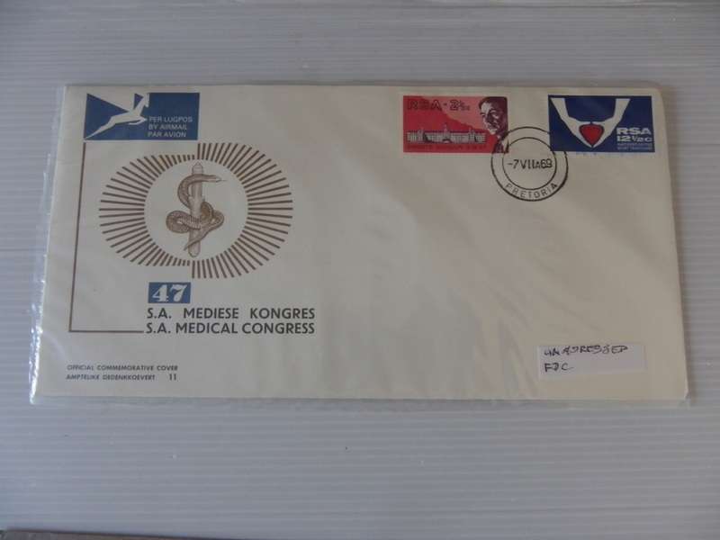 RSA 1.11 (1969) - 1st Heart Transplant & Medical Congress  FDC Unaddressed