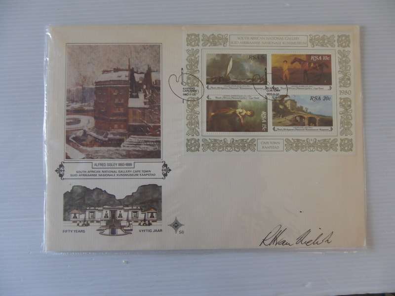 RSA S06 (1980) - National Art Gallery Large FDC Signed by Curator
