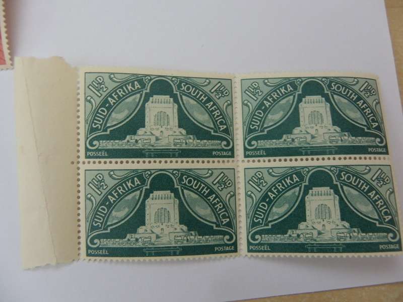 Union (1949) - Inauguration of the Voortrekker Monument 1 1/2 d Mint Marginal Block