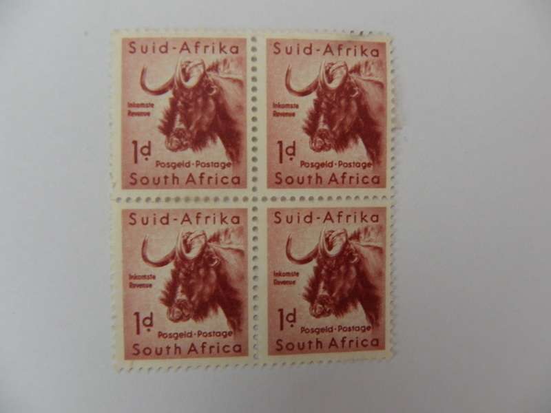 Union (1954) -  Animal Definitive 1d Mint Block