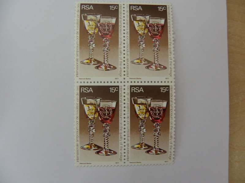 RSA 2.21 (1977) - International Wine Symposium Mint Block of 4 Stamps