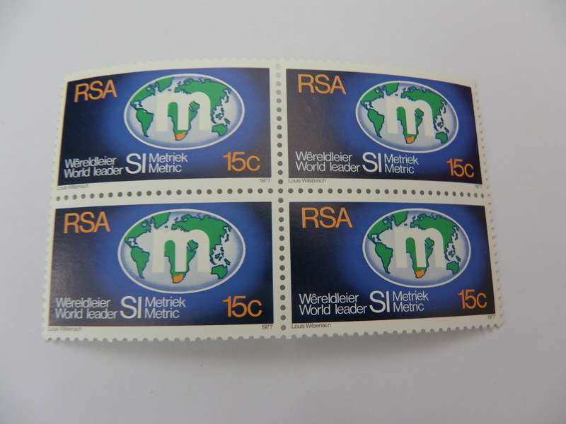 RSA 3.03 (1977) - Metrication Mint Block of 4 Stamps