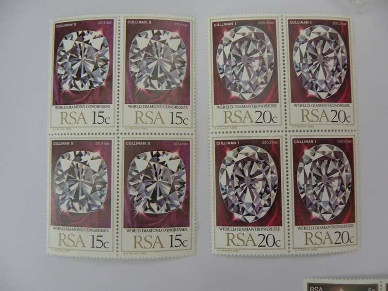 RSA 3.22 (1980) - World Diamond Congress Mint Set in blocks of 4 Stamps
