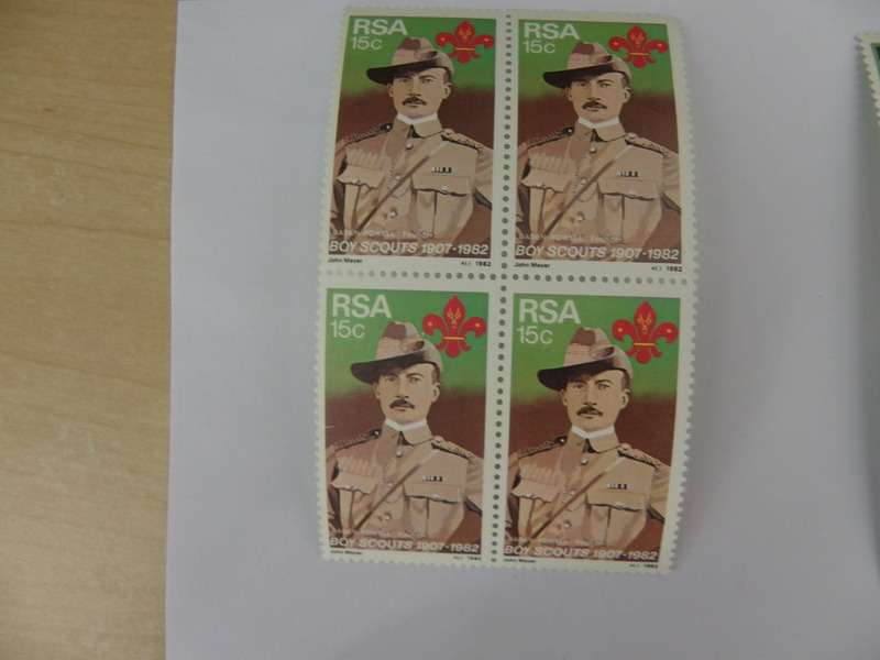 RSA 3.34 (1982) - 75th Anniversary of Boy Scouts Mint block of 4 Stamps