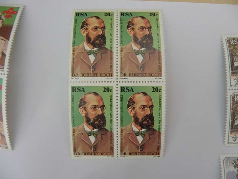 RSA 3.35 (1982) - Centenary of the Discovery of TB Mint block of 4 Stamps