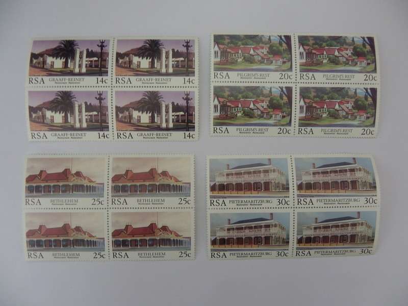 RSA 4.17 (1986) - Restoration Mint Set in blocks of 4 Stamps