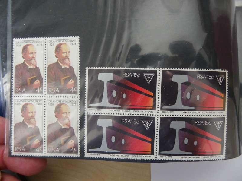 RSA 3rd Series in Blocks of 4 Mint stamps in Small Album (SACC @ R530)