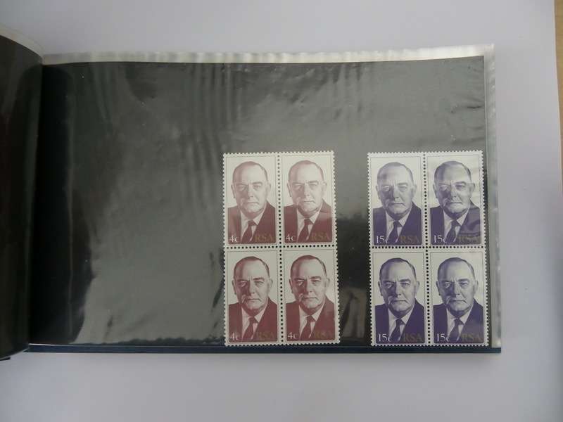 RSA 3rd Series in Blocks of 4 Mint stamps in Small Album (SACC @ R530)