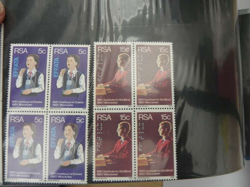 RSA 3rd Series in Blocks of 4 Mint stamps in Small Album (SACC @ R530)
