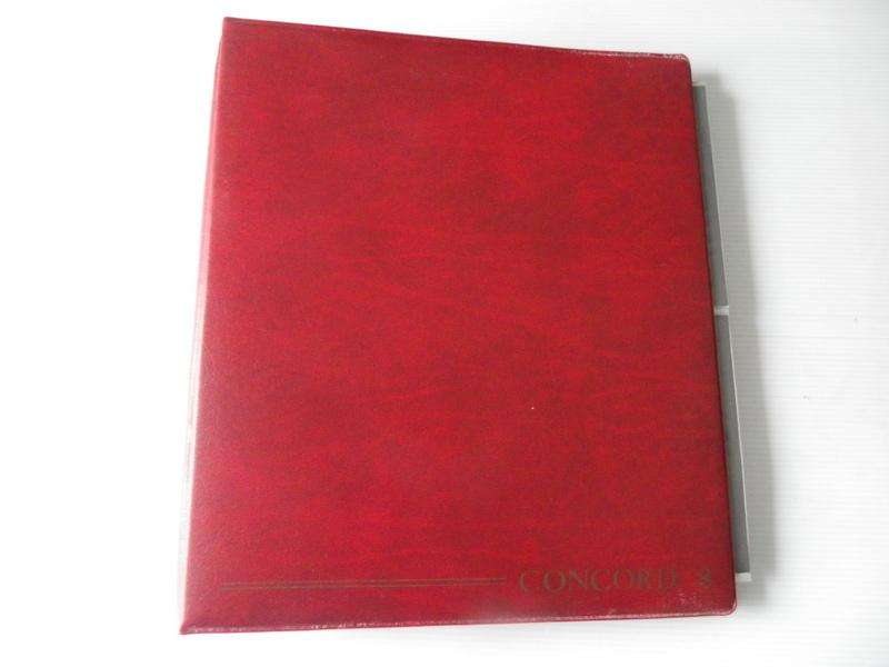 Red Concord FDC Album with 2 pockets per page and with 12 Pages (Page size of 28 cm)