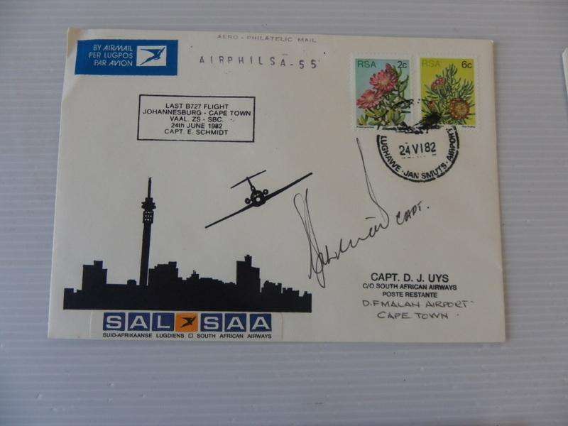 RSA (1982) - Last Boeing B727 Flight Signed by Capt Uys