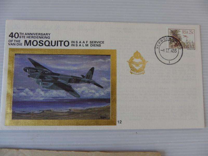 RSA (1983) - SAAF #12 40th Anniversary of Mosquito  Illustrated FDC