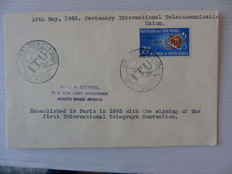 RSA 1.01 (1965) - ITU Centenary Private FDC with Official Cancel