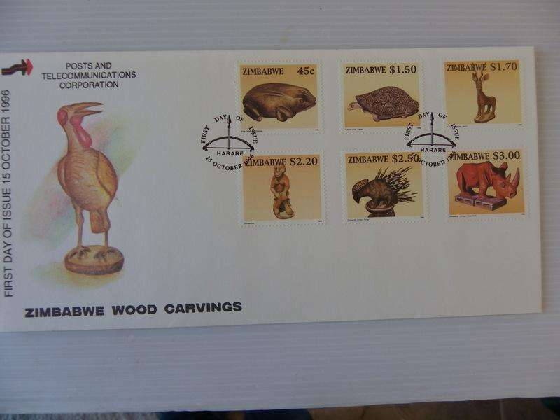 Zimbabwe (1996) - Wood Carvings Illustrated FDC