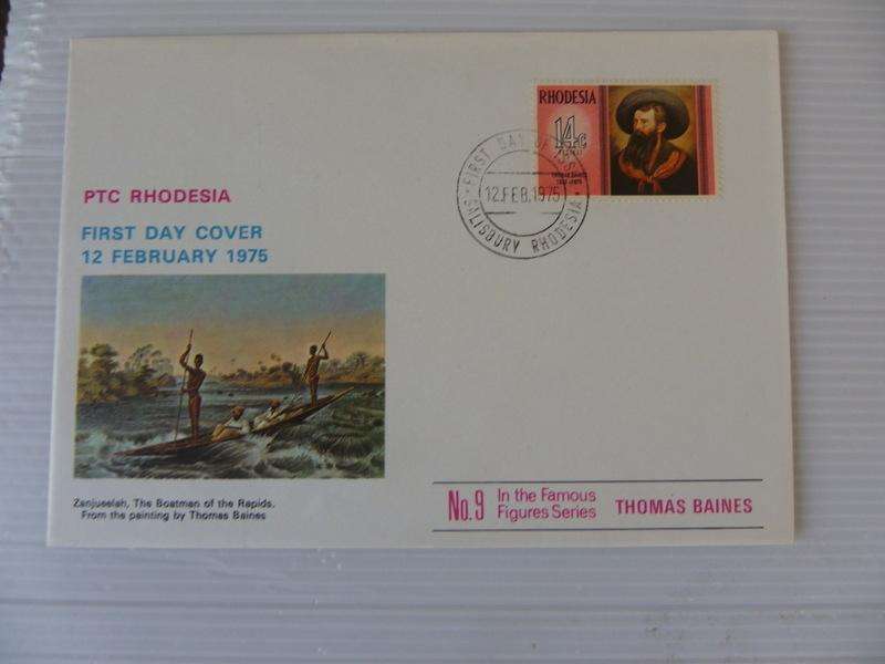 Rhodesia (1975) - Thomas Baines Illustrated FDC