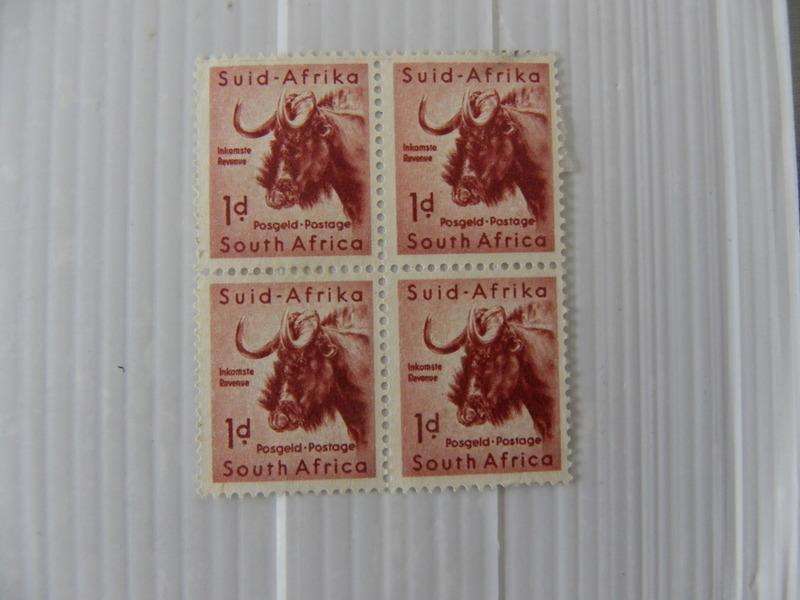 Union (1954) -  Animal Definitive Series 1d Mint Block