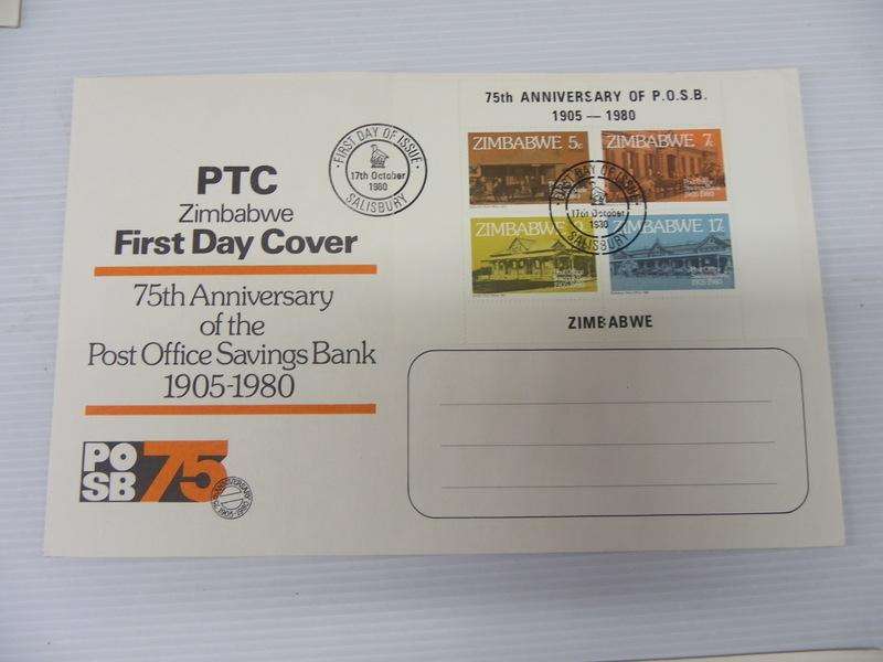 Zimbabwe (1980) - 75th Anniversary of Savings Bank Illustrated FDC with Miniature Sheet