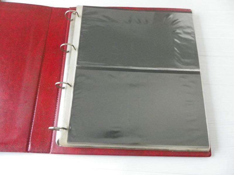 Red Ideal FDC Album for Larger FDC's with 2 Pockets per Page and 12 Pages