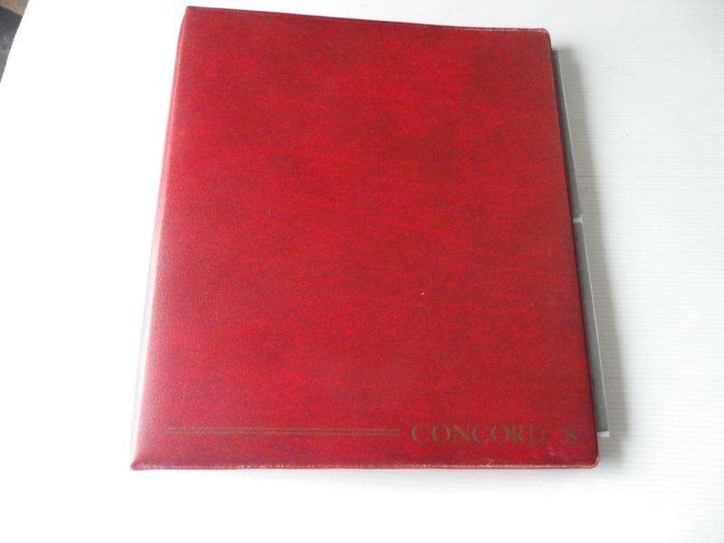 Red Concord FDC Album with 2 pockets per page and with 12 Pages