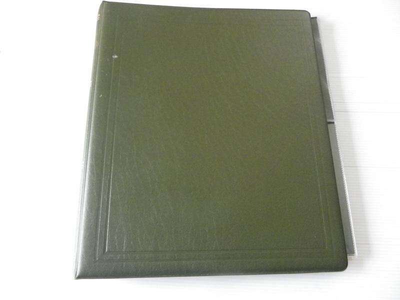 Green Multi-hole FDC Album with 2 pockets per page and with 12 Pages