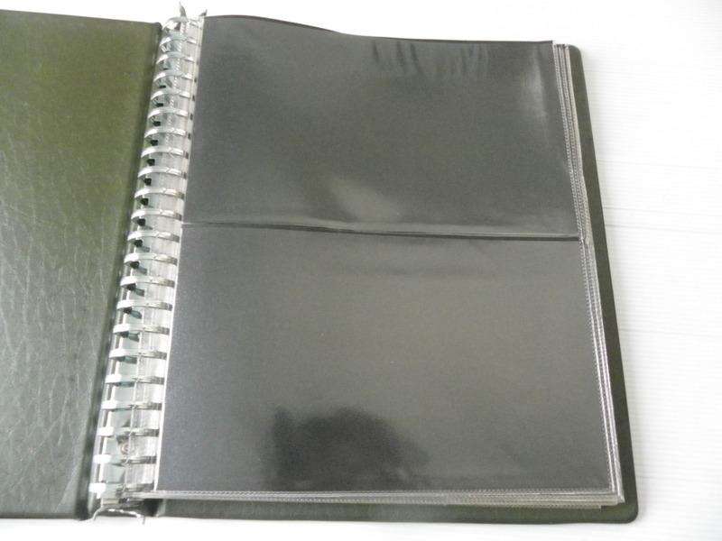 Green Multi-hole FDC Album with 2 pockets per page and with 12 Pages