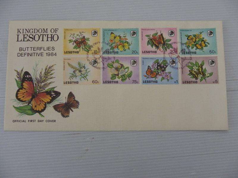 Lesotho (1984) - Butterflies Definitive Series Illustrated FDC
