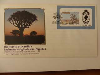 Namibia SAF01 (1990) - Namibian Sights Illustrated FDC