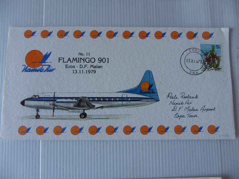 Namib Airways #11 (1979) - Flight from Eros to DF Malan Illustrated FDC
