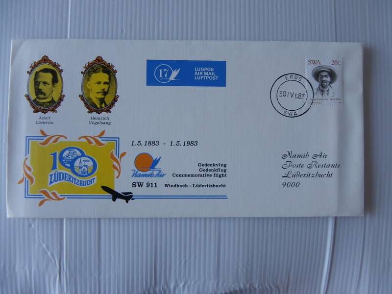 Namib Airways #17 (1983) - Commemorative Flight Windhoek to Luderitz Illustrated FDC
