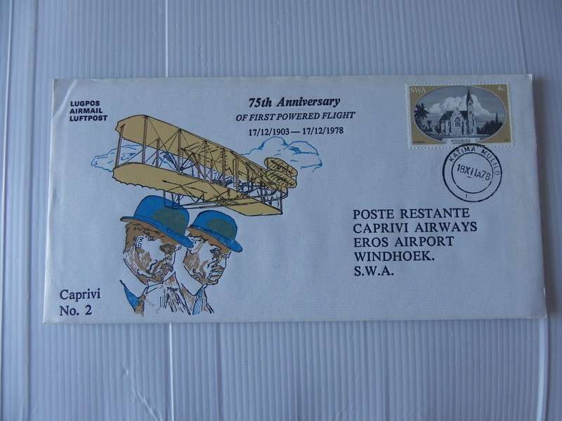 Namib Airways #02 (1978) - 75th Anniversary of Powered Flight Illustrated FDC