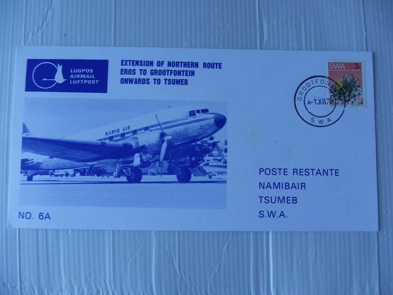 Namib Airways #06A (1978) - Extension of Northern Route Eros to Grootfontein Illustrated FDC