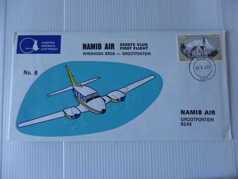 Namib Airways #06 (1978) - Windhoek to Eros Illustrated FDC